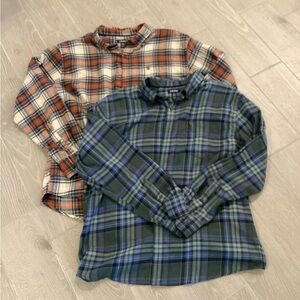 IZOD Mens Button Down Flannel Shirts Lot Of 2 Sz XXL - IEC